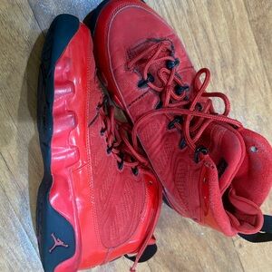 Jordan Kids Red and Black Sneakers